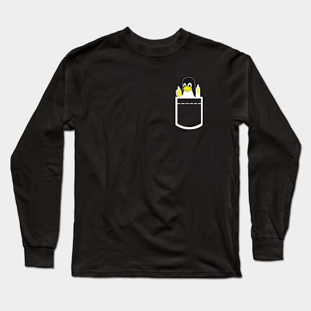 linux in the pocket Long Sleeve T-Shirt by guicsilva@gmail.com